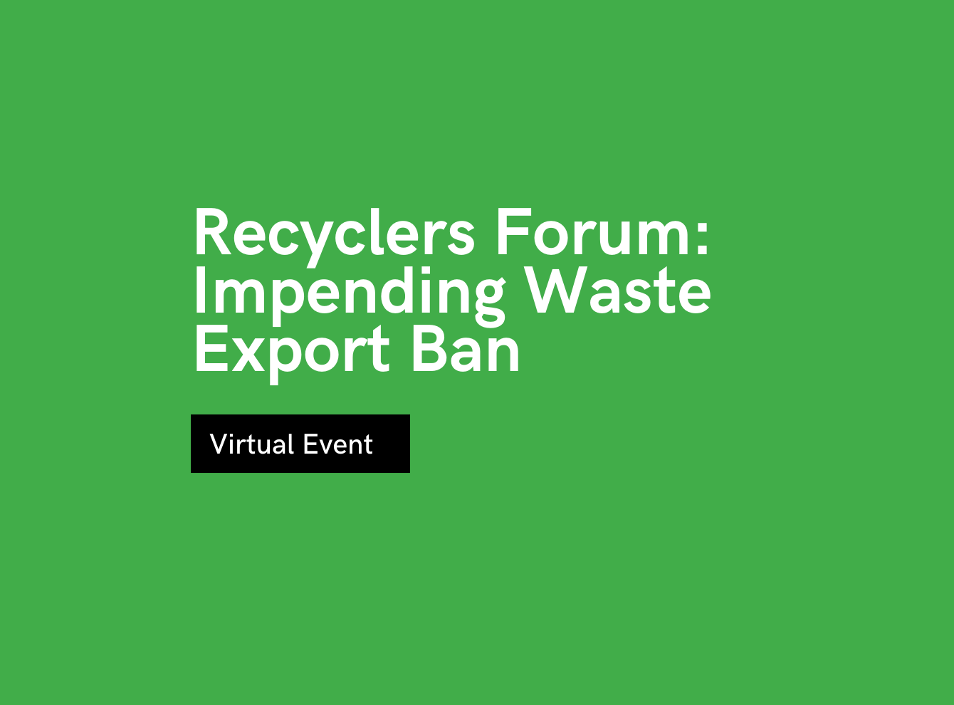 Tyre Recyclers Forum: Impending Waste Export Ban