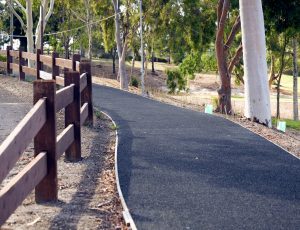 Porous Lane Permeable pavement featured at Freeway Golf course